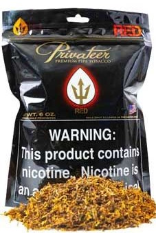 PRIVATEER PIPE TOBACCO 6oz BAG (1pc) (RED (FULL FLAVOR))