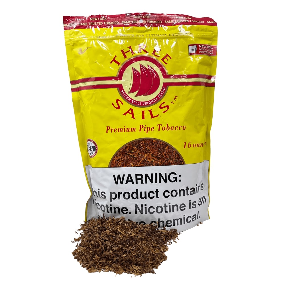D&amp;R PIPE TOBACCO THREE SAILS REGULAR 16oz BAG (1pc)