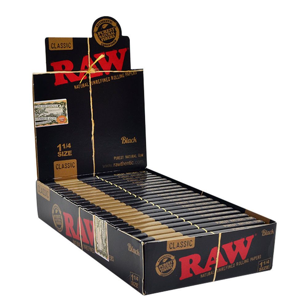 Raw Classic Black 1 1/4 Papers 50pk (24pcs)