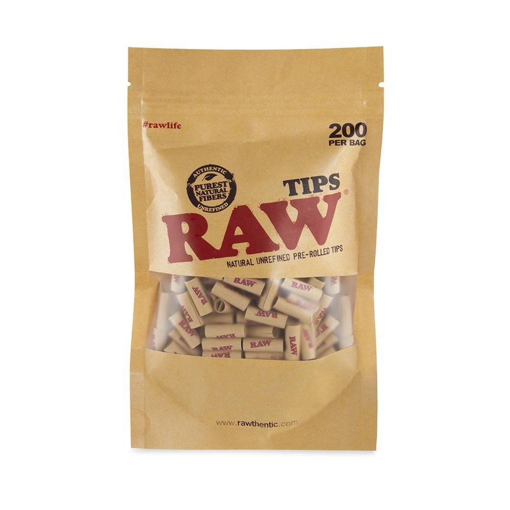 RAW PRE-ROLLED TIPS BAG (200pcs) (CODE1)