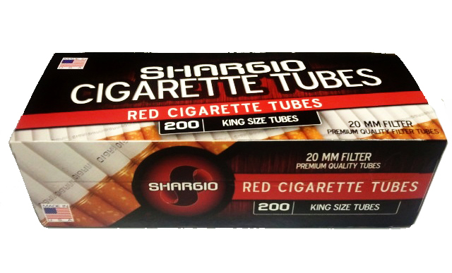 SHARGIO TUBES KING SIZE 200ct- SLEEVE (5pcs) (RED/ FULL FLAVOR)