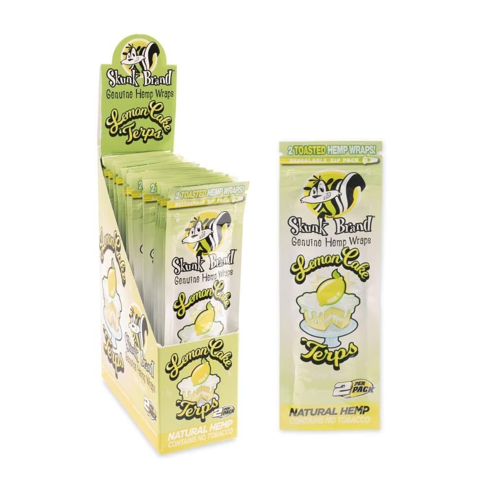 SKUNK BRAND TERP ENHANCED 2PK HEMP WRAPS- 25PCS (LEMON CAKE TERPS)
