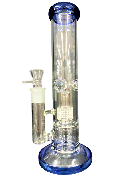 11&quot; STRAIGHT THICK WATER PIPE W/ MATRIX PERC (1pc)