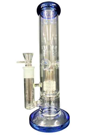 11" STRAIGHT THICK WATER PIPE W/ MATRIX PERC (1pc)