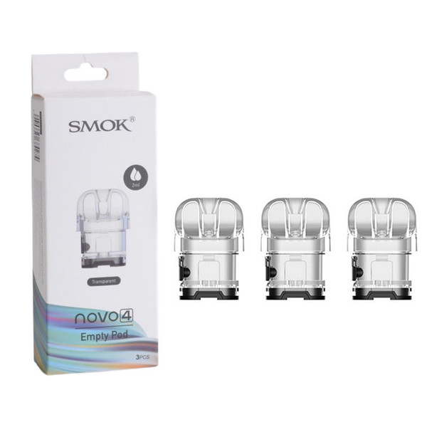 SMOK NOVO 4 EMPTY PODS (3pcs) (CLEAR)