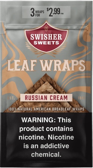 SWISHER LEAF WRAPS 3pk/ $2.99 (10pcs)