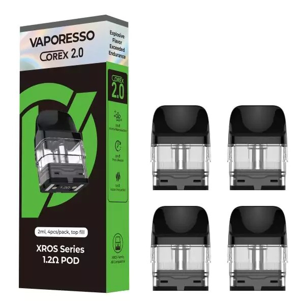 VAPORESSO COREX XROS SERIES TOP FILL PODS 2mL (4pcs) (0.8 MESH)