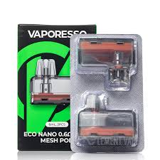 VAPORESSO ECO NANO 6mL MESH PODS (2pcs) (MESHED 1.2)