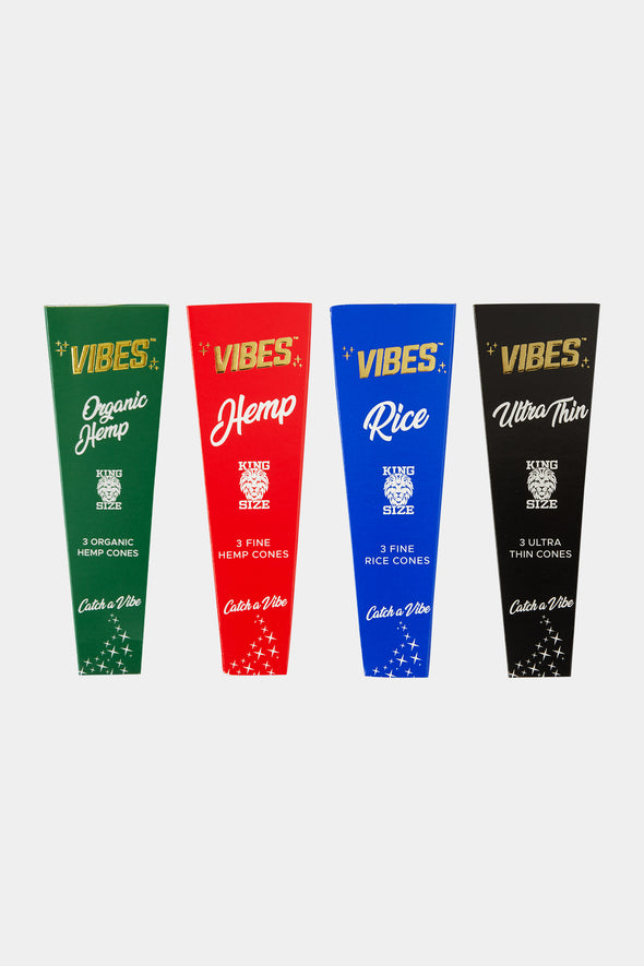 VIBES CONES KING SIZE 3pk (30pcs) (Hemp)