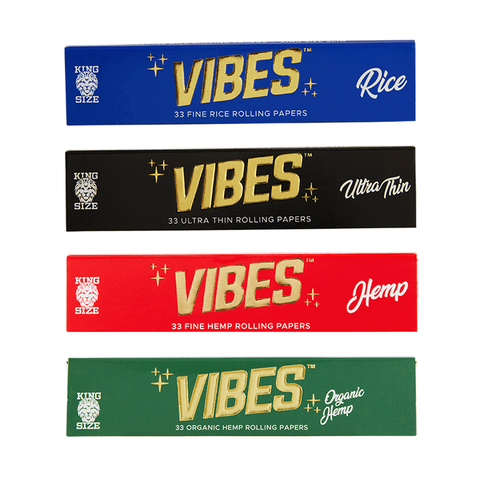 VIBES KING SIZE ROLLING PAPERS 33pk (50pcs) (Organic Hemp)