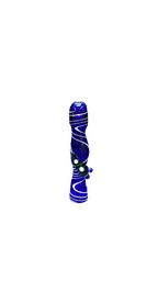 MEDIUM GLASS CHILLUM- MIXED DESIGNS (4pcs)