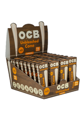 OCB Virgin Unbleached Cones 1 1/4 6pk (32pcs)