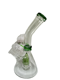 TRIANGLE PERC BENT NECK 7.5&quot; WATER PIPE (1pc)
