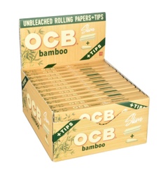 OCB BAMBOO KING SLIM PAPERS + TIPS (24pcs)