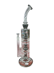 16&quot; TRIPLE PERC BENT NECK WATER PIPE (1pc)