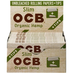 OCB ORGANIC HEMP KING SLIM PAPERS + TIPS 32pk (24pcs)