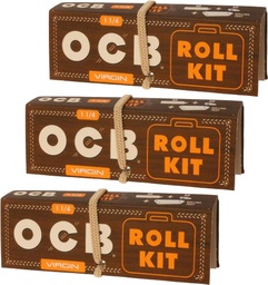 OCB VIRGIN ROLL KIT KING SLIM PAPERS + TIPS + TRAY 32pk (20pcs)