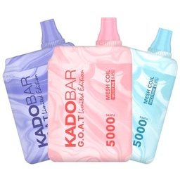 KADO BAR G.O.A.T. 5000 PUFF RECHARGEABLE DISPOSABLE (5pcs)