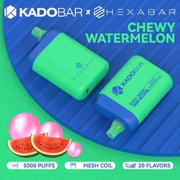 KADO BAR X HEXABAR 5000 PUFF RECHARGEABLE DISPOSABLE (5pcs)