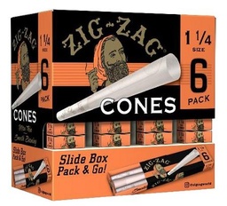 ZIG ZAG CONES Ultra Thin 1 1/4 6pk DISPLAY (36pcs)