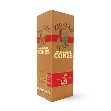 ZIG ZAG UNBLEACHED CONES 1 1/4 PACK OF 100