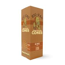 ZIG ZAG UNBLEACHED CONES KING SIZE PACK OF 100