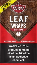 SWISHER LEAF WRAPS 3pk/$2.79 (10pcs)