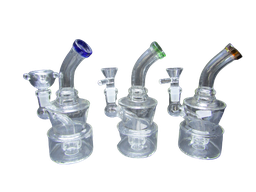 6.5&quot; SINGLE PERC WIDE BASE WATER PIPE (1pc)