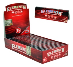 Elements Hemp 1  1/4 Rolling Papers (RED) (25pcs)