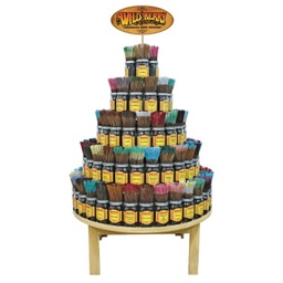 WILD BERRY INCENSE 90ct JAR ROUND WOODEN DISPLAY W/ TRADITIONAL INCENSE