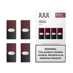 JUUL VIRGINIA TOBACCO 3% 4PK- 8PCS